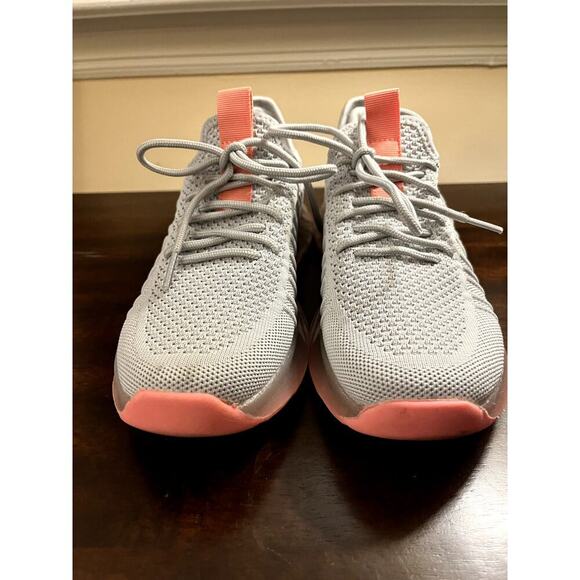 Geers by Dream Seek Women's Mesh Gray/Pink Athletic Slip-on Sneaker-7 - Picture 3 of 10